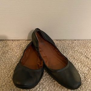 Lucky Brand-Black Leather Ballet Flats!